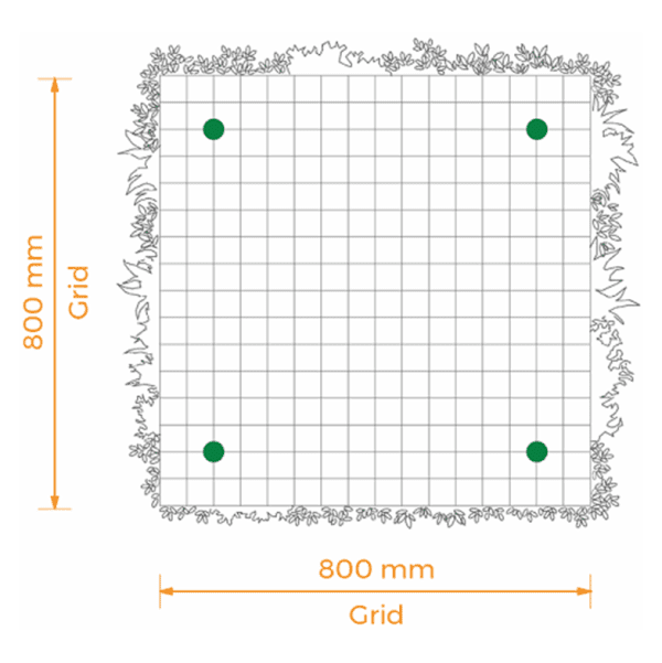 grid-square for vistafolia fixing guide