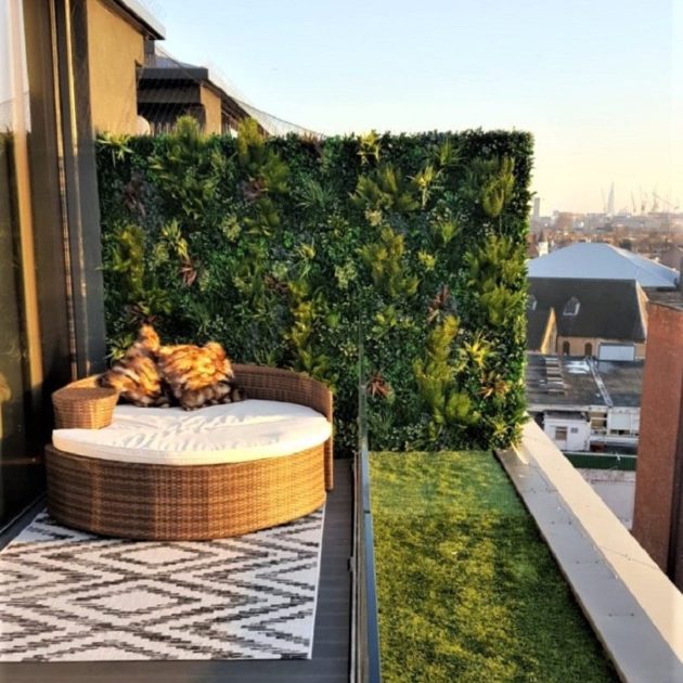 real-looking artificial plant wall privacy screen