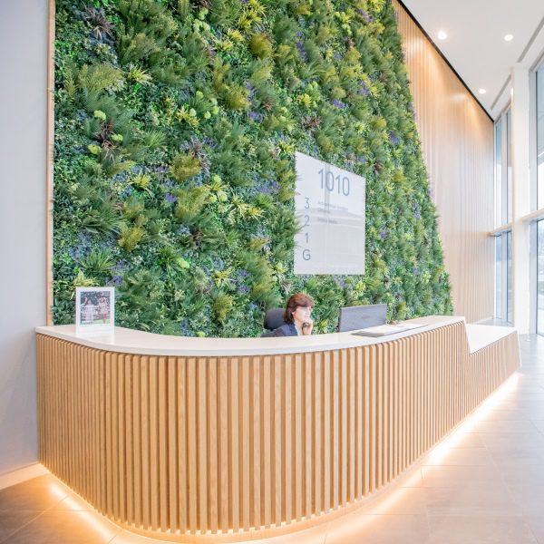 Artificial Living Wall in office entrance