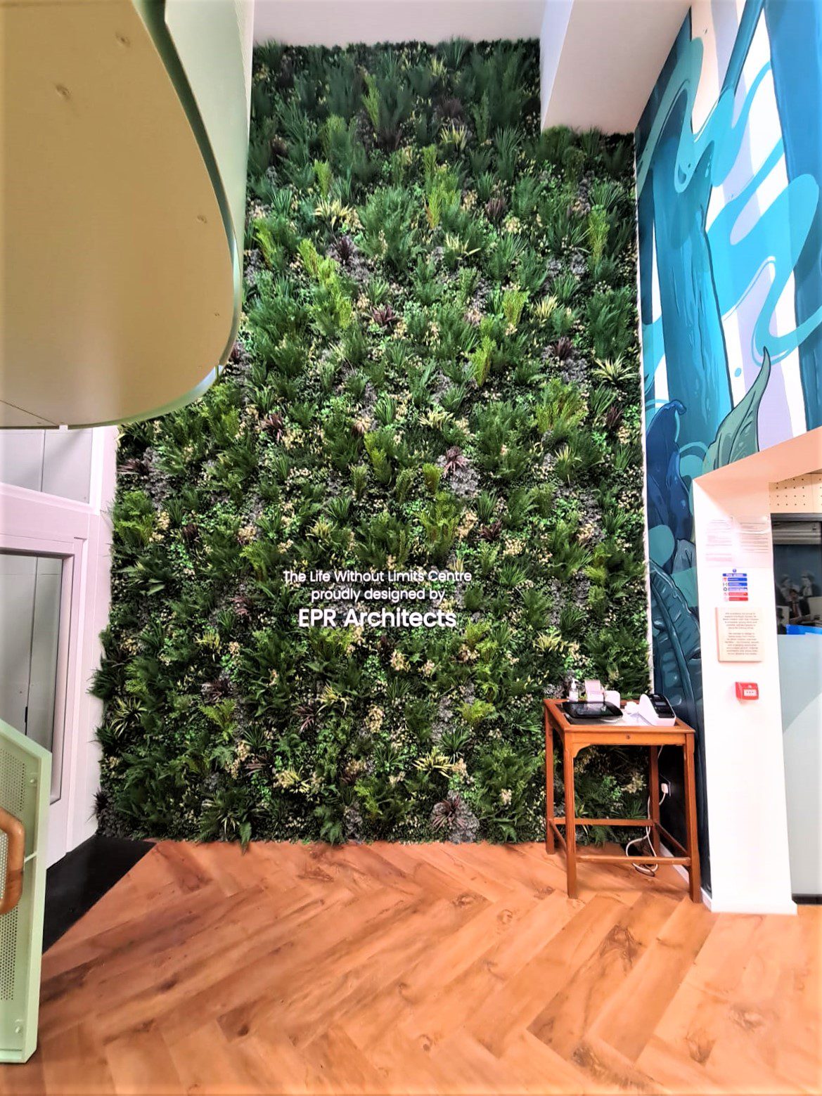 Large Internal Artificial Green Wall Installation in London