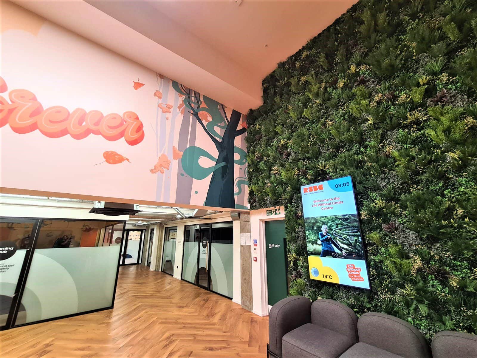 Large Internal Replica Living Green Wall Installation in London office