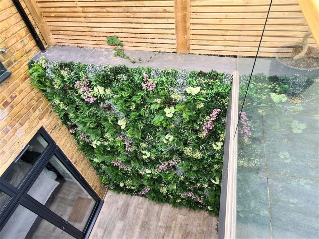 Top Down View of a Vistafolia Green Wall in a London Lightwell