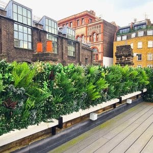 Artificial Green Wall Panels on a South West London Roof Terrace