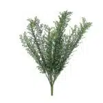 The Artificial Plants, Foliage & Greenery features a bundle of green leafy branches with small oval leaves resembling boxwood. These foliage pieces fan out gracefully, creating a full and lush look against a plain white background.
