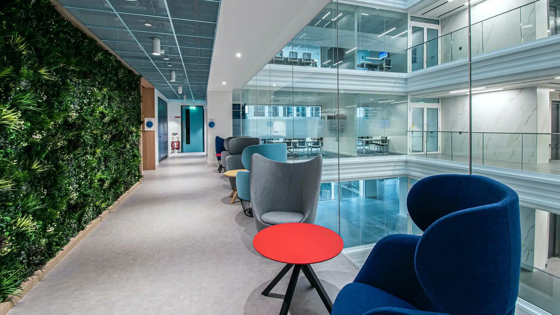 A fake green wall office installation in Ireland