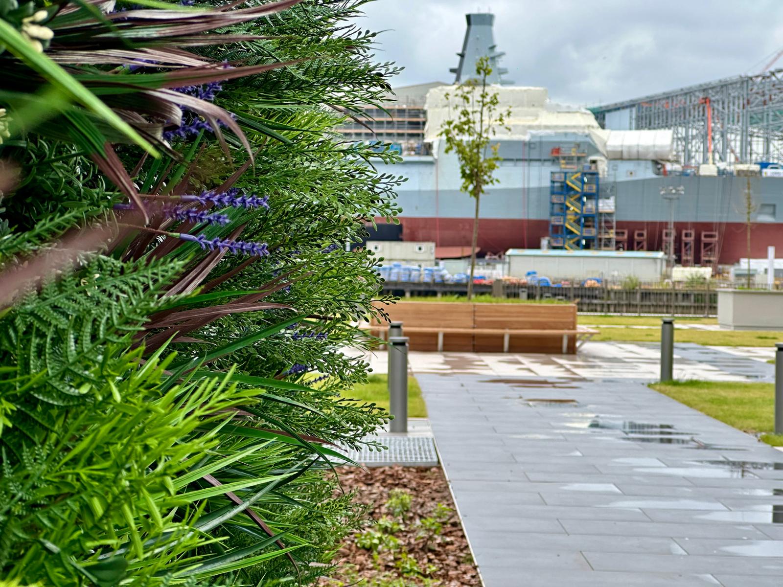 Artificial Foliage Wall installation in Glasgow, Scotland