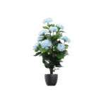 a realistic blue artificial hydrangea plant