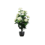 a natural-looking white artificial hydrangea plant
