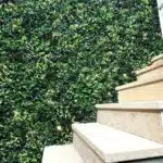 panneaux de faux murs verts pour l'extérieur, coupés pour s'adapter aux escaliers